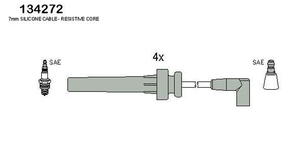 Lancia YPSILON Ignition Cable Kit HITACHI 134272 cheap
