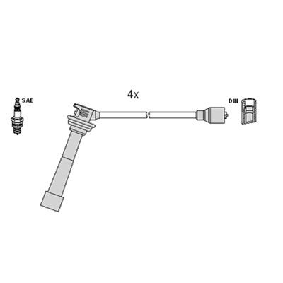 HITACHI 134374 Ignition Cable Kit 33705-60G20