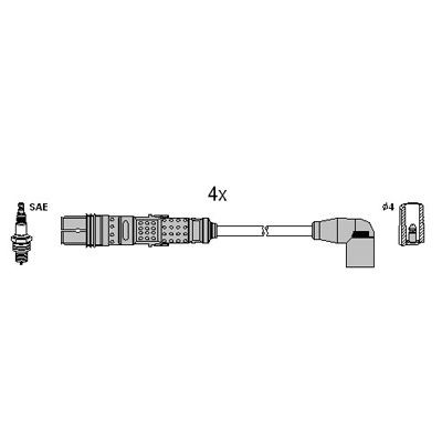 HITACHI 134961 Ignition Cable Kit 03F 905 409 C
