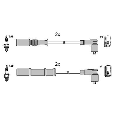 HITACHI 134972 Ignition Cable Kit 5 519 5775