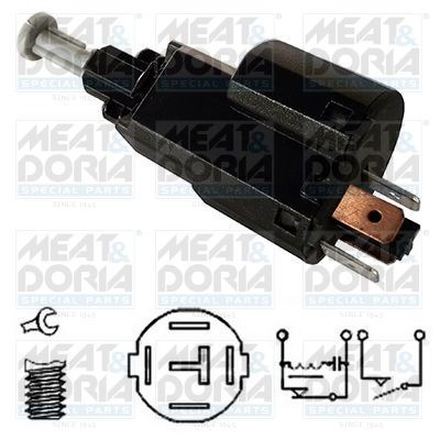 MEAT & DORIA Mechanical, 4-pin connector Number of pins: 4-pin connector Stop light switch 35039 buy