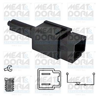 MEAT & DORIA Mechanical, 2-pin connector Number of pins: 2-pin connector Stop light switch 35045 buy