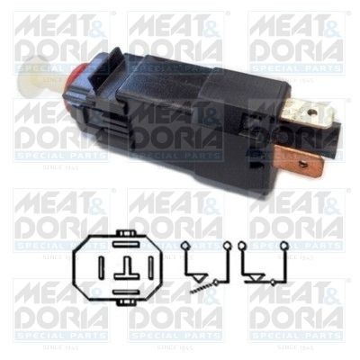 MEAT & DORIA 35064 Stop light switch OPEL Meriva A (X03) 1.7 CDTI (E75) 100 hp Diesel 2010