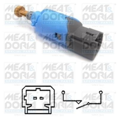 MEAT & DORIA Mechanical, 2-pin connector Number of pins: 2-pin connector Stop light switch 35082 buy
