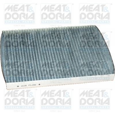 17082K MEAT & DORIA Pollen filter SEAT Activated Carbon Filter, 280 mm x 206 mm x 26 mm