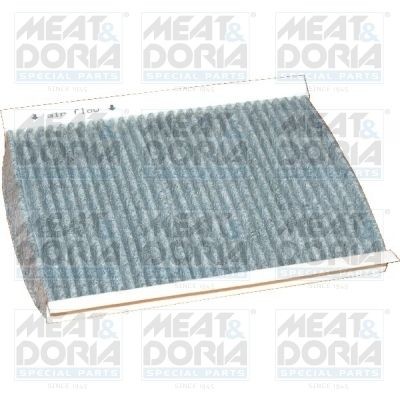 MEAT & DORIA 17101K Pollen filter Activated Carbon Filter, 228 mm x 177 mm x 21 mm