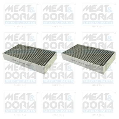 Aircon filter MEAT & DORIA Activated Carbon Filter, 253 mm x 133 mm x 39 mm - 17551K-X2