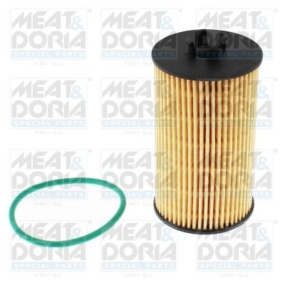 Opel MERIVA Engine oil filter 8125744 MEAT & DORIA 14107 online buy