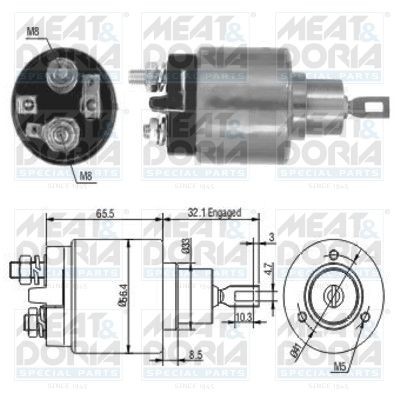 573 MEAT & DORIA 46002 Starter motor 055-911-023-HX