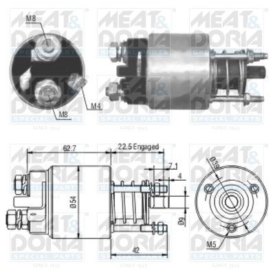 Starter motor solenoid MEAT & DORIA - 46005