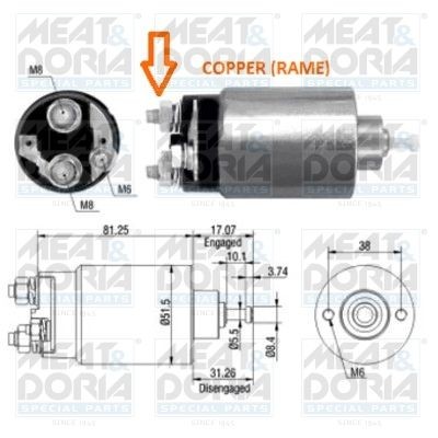 761 MEAT & DORIA 46007 Starter motor 1 057 652