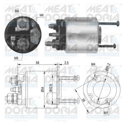 Original MEAT & DORIA 495 Starter solenoid switch 46016 for MERCEDES-BENZ A-Class