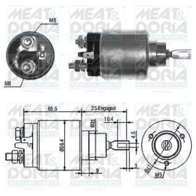 MEAT & DORIA 46074 FIAT Starter motor solenoid in original quality