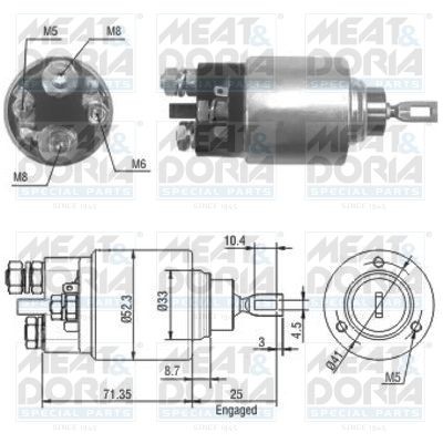 MEAT & DORIA Starter solenoid 46075 BMW X1 2012