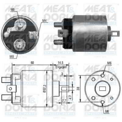 411 MEAT & DORIA 46092 Starter motor 8-97150204-1