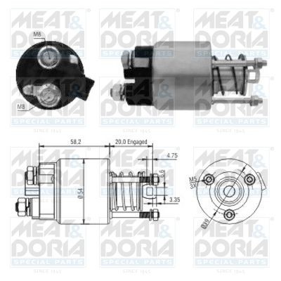 Original 46101 MEAT & DORIA Starter solenoid switch BMW