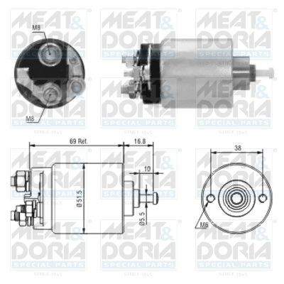 Original MEAT & DORIA 961 Starter motor solenoid 46104 for FORD FOCUS