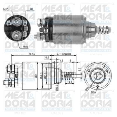 744 MEAT & DORIA 46116 Starter motor 4755112
