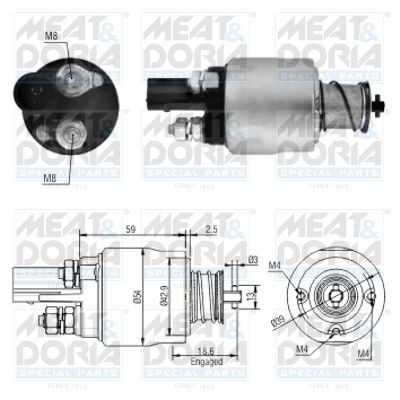 1498 MEAT & DORIA 46126 Starter motor 02T-911-023-TX