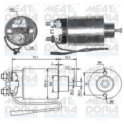 46127 MEAT & DORIA Starter motor solenoid KIA