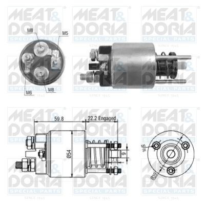 Original 46134 MEAT & DORIA Starter motor solenoid LEXUS