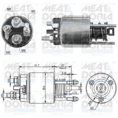 46145 MEAT & DORIA Starter motor solenoid BMW