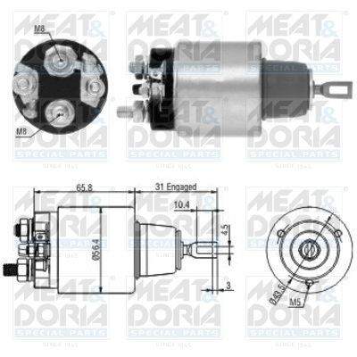 Original MEAT & DORIA 2475 Starter solenoid 46146 for BMW X1