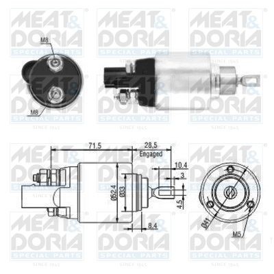 46181 MEAT & DORIA Starter motor solenoid SKODA