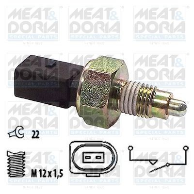 MEAT & DORIA 36009 Reverse light switch Touran Mk1 1.9 TDI 105 hp Diesel 2008 price