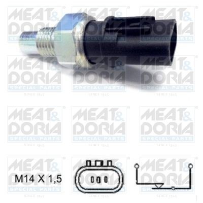 MEAT & DORIA Number of pins: 2-pin connector Switch, reverse light 36018 buy