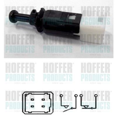 HOFFER 3500033 Brake Light Switch 93852863