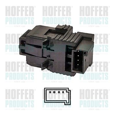 HOFFER 3500075 Brake Light Switch 6 928 031