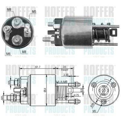 2396 HOFFER Solenoid switch, starter 6646145 buy