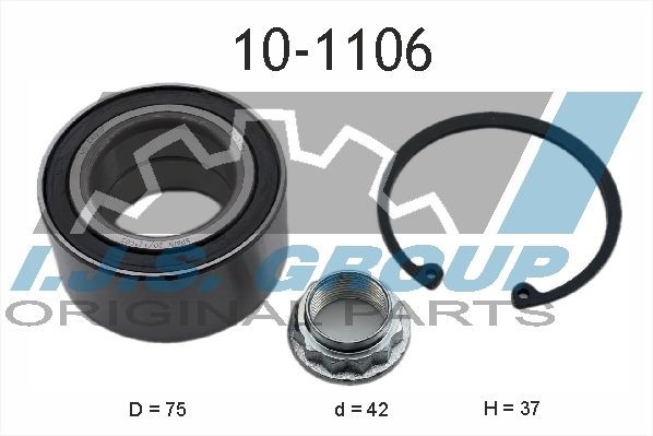 IJS GROUP 10-1106 Wheel bearing kit Rear Axle, 75 mm