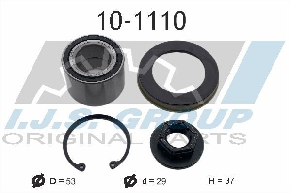 IJS GROUP 10-1110 Wheel bearing kit Rear Axle, 53 mm