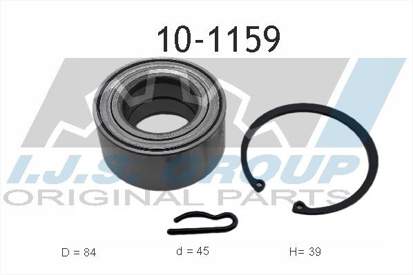 Original 10-1159 IJS GROUP Wheel hub bearing kit CITROËN
