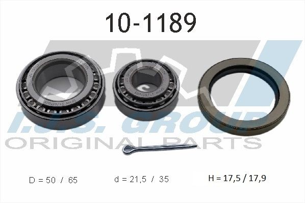 IJS GROUP Front Axle, 50 mm Inner Diameter: 21,5, 35mm Wheel hub bearing 10-1189 buy