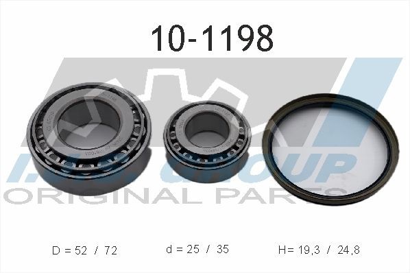IJS GROUP Rear Axle, Left, Right, 51,9 mm Inner Diameter: 25, 34,9mm Wheel hub bearing 10-1198 buy
