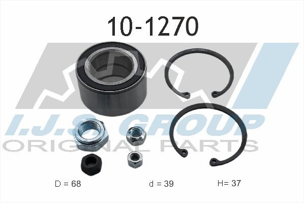 IJS GROUP 10-1270 Wheel bearing kit both sides, Front Axle, 68 mm