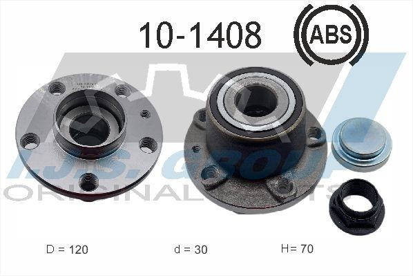 10-1408 IJS GROUP Wheel bearings CITROËN Rear Axle, Left, Right, with integrated ABS sensor, 120 mm