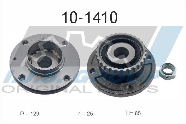 IJS GROUP Rear Axle, with integrated ABS sensor, 129 mm Inner Diameter: 25mm Wheel hub bearing 10-1410 buy