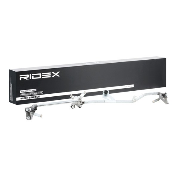 RIDEX 300W0003 Wiper Linkage for left-hand drive vehicles, Front, without electric motor