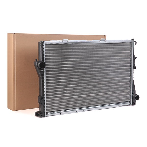 RIDEX 470R0171 Engine radiator Plastic, for vehicles with automatic climate control, 650 x 438 x 32 mm, Brazed cooling fins