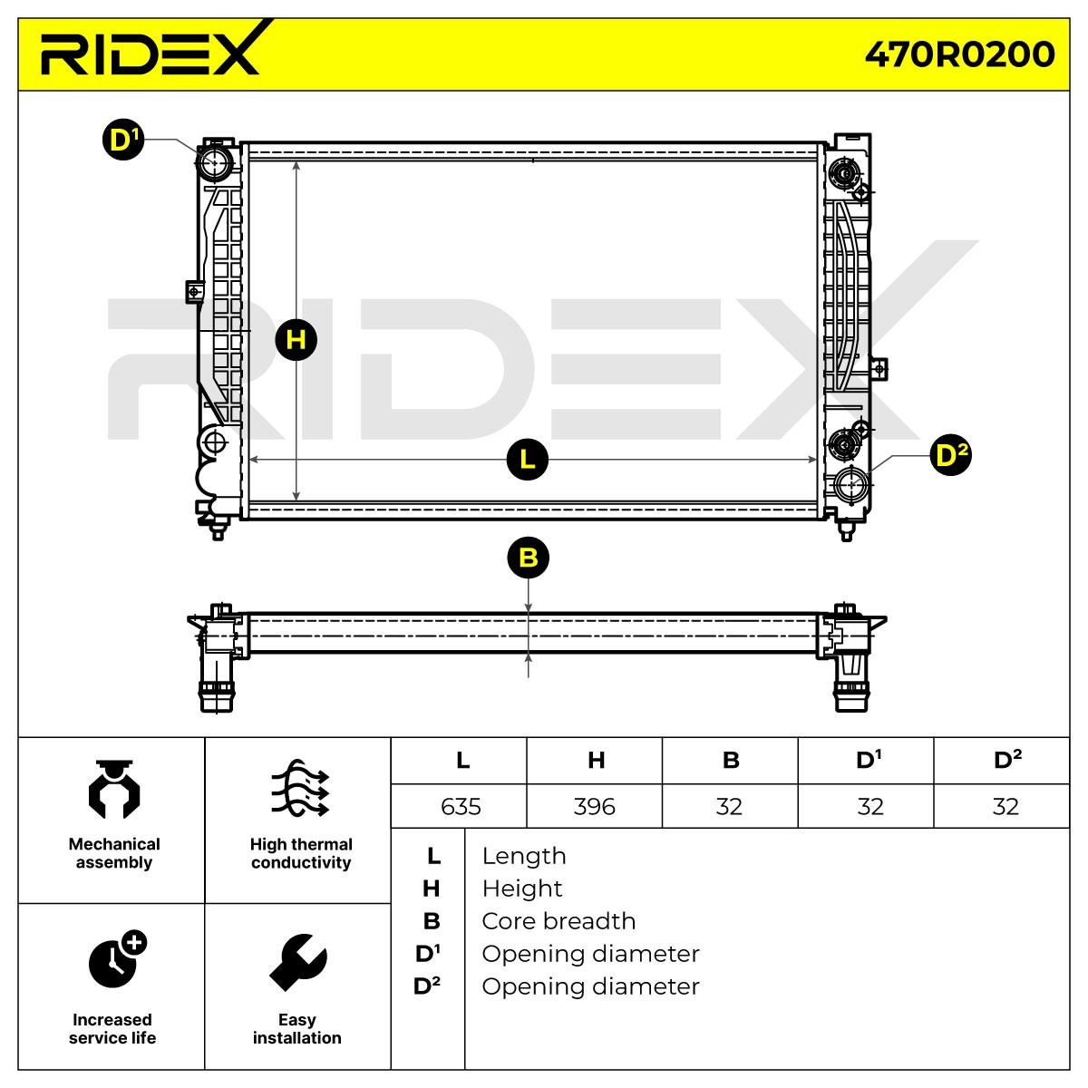 RIDEX Radiators 470R0200 buy online