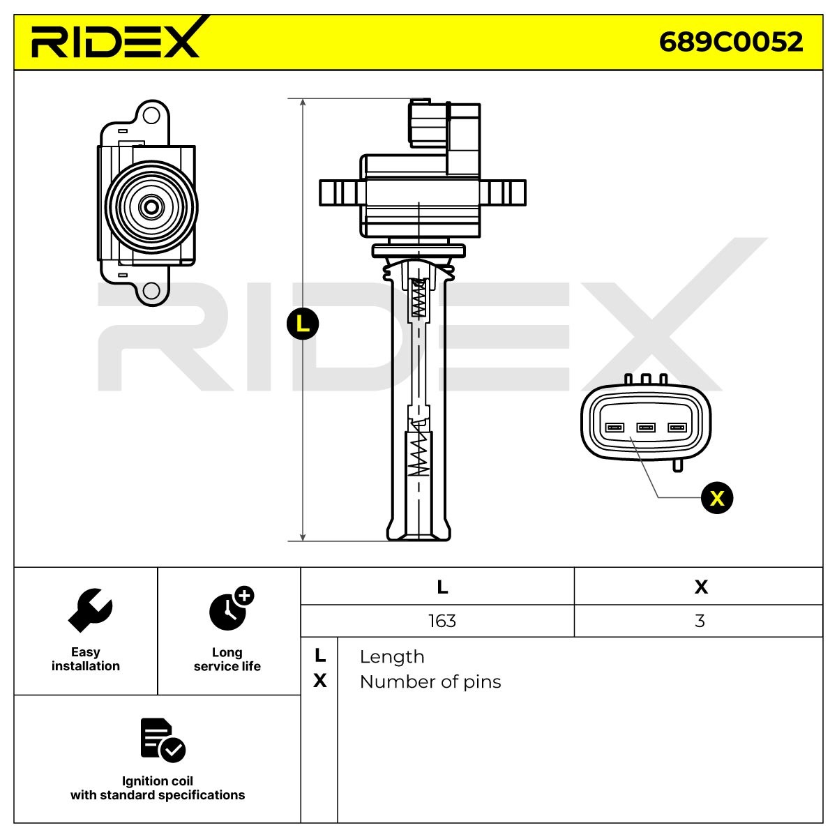 RIDEX | Zündspule 689C0052