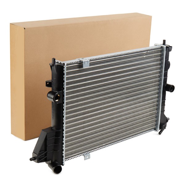 RIDEX 470R0209 Engine radiator Aluminium, Plastic, for vehicles without air conditioning, Manual Transmission