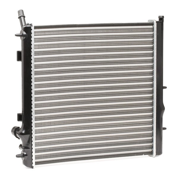 RIDEX 470R0283 Engine radiator Aluminium, Plastic, for vehicles with/without air conditioning, Manual Transmission