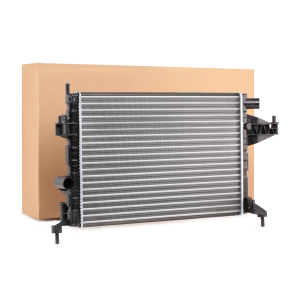 RIDEX 470R0316 Engine radiator Aluminium, 538 x 369 x 22 mm, without frame, Mechanically jointed cooling fins