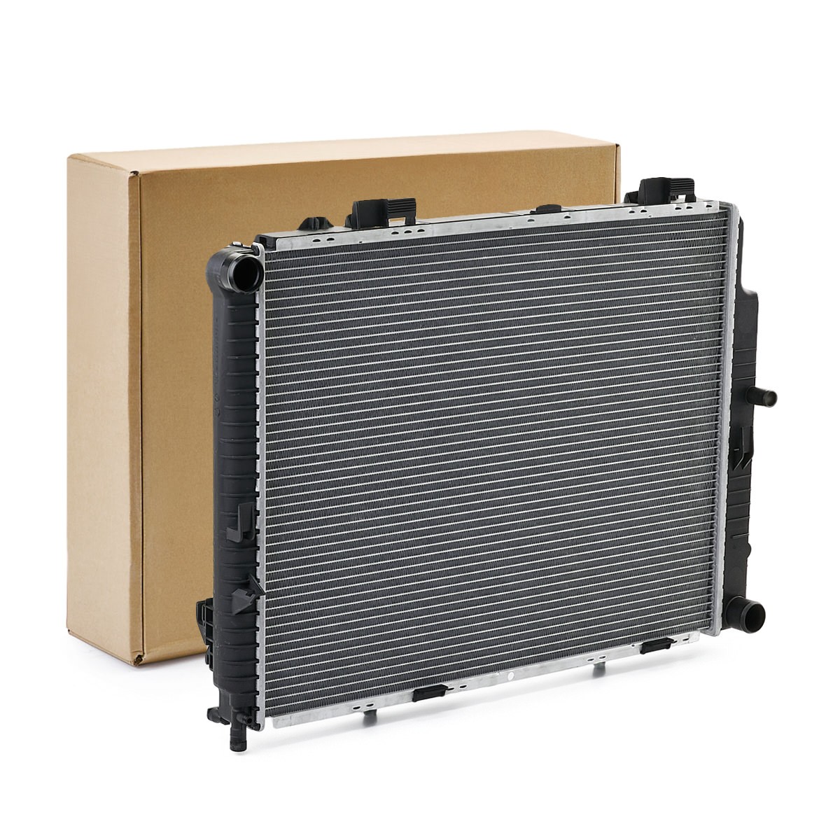 RIDEX 470R0386 Engine radiator Aluminium, for vehicles with/without air conditioning, Manual Transmission, Automatic Transmission, Parallel cooling pipes