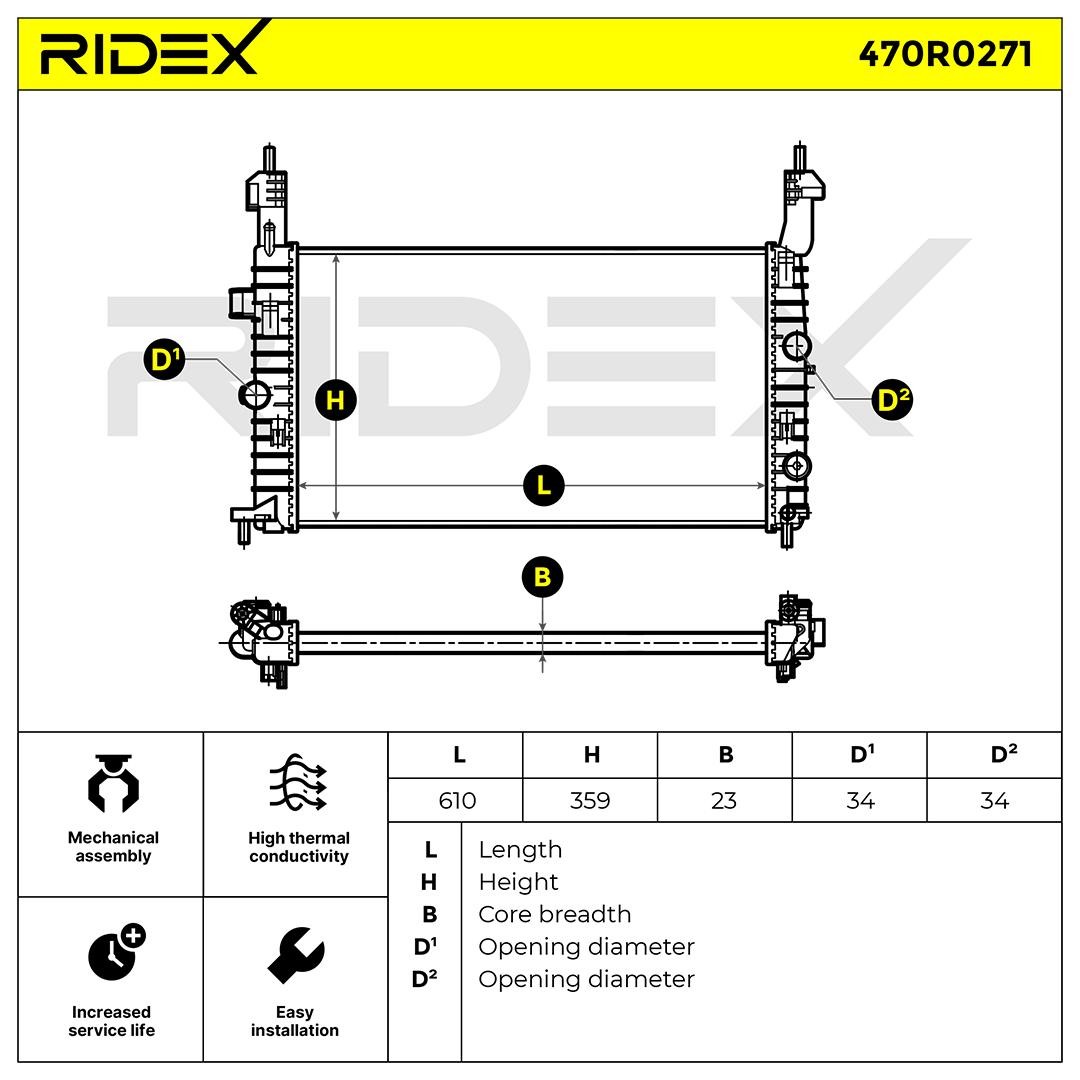 RIDEX Radiators 470R0271 buy online